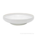 Makan malam stoneware berlapis kaca reaktif diatur dalam warna putih krem